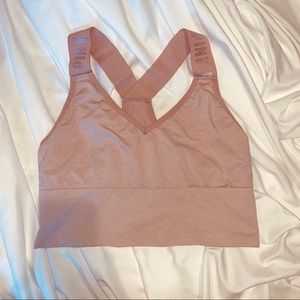 🌸 VS Pink Sport Longline Cropped Bra Top 🌸